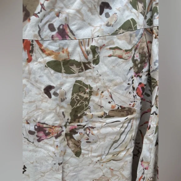 Coldwater Creek Tan/Cream Floral Skirt - Picture 4 of 6